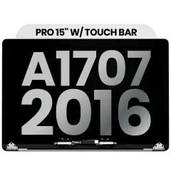 Complete LCD Display Assembly For MacBook Pro 15" A1707 (2016) (Used OEM Pull: Grade B) (Silver)