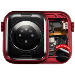 Housing Assembly Compatible For Watch Series 7 (41MM) (Used OEM Pull: Grade A) (GPS Version) (Aluminum / Red)