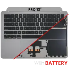 Top Case with Battery and Keyboard (ANSI US) For MacBook Air 13" A3113 (2024) (Used OEM Pull: Grade A) (Space Gray)