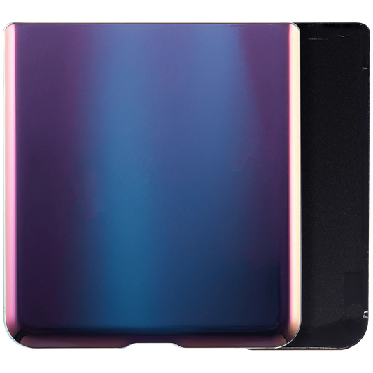 Bottom Back Cover Glass With Camera Lens For Samsung Galaxy Z Flip 4G (F700) / Z Flip 5G (F707) (Aftermarket Plus) (Mirror Purple)