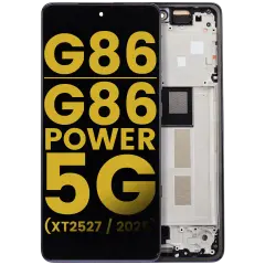 OLED Assembly With Frame For Motorola Moto G86 / G86 Power 5G (XT2527 / 2025) (Refurbished) (Spellbound)