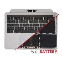 Top Case with Battery and Keyboard (ANSI US) For MacBook Pro 13" A2159 (2019) (Used OEM Pull: Grade B/C) (Space Gray)