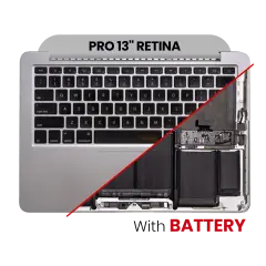 Top Case with Battery and Keyboard (ANSI US) For MacBook Pro 13" A1502 (2013-2014) (OEM New) (Space Gray)