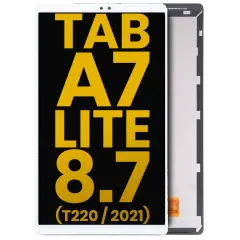 LCD Assembly Without Frame For Samsung Galaxy Tab A7 Lite 8.7" (2021) (T220) (WiFi Version) (Refurbished) (White)