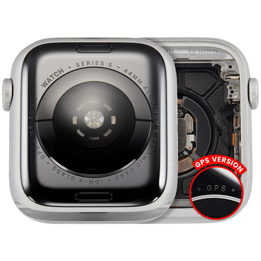 Housing Assembly Compatible For Watch Series 5 (44MM) (Used OEM Pull: Grade A) (GPS Version) (Aluminum / Silver)