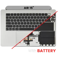 Top Case with Battery and Keyboard (ANSI US) For MacBook Air 15" A3114 (2024) (Silver)