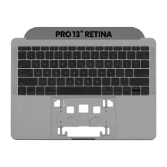 Top Case with Keyboard (ANSI US) For MacBook Pro 13" A1708 (2016-2017) (OEM New) (Space Gray)
