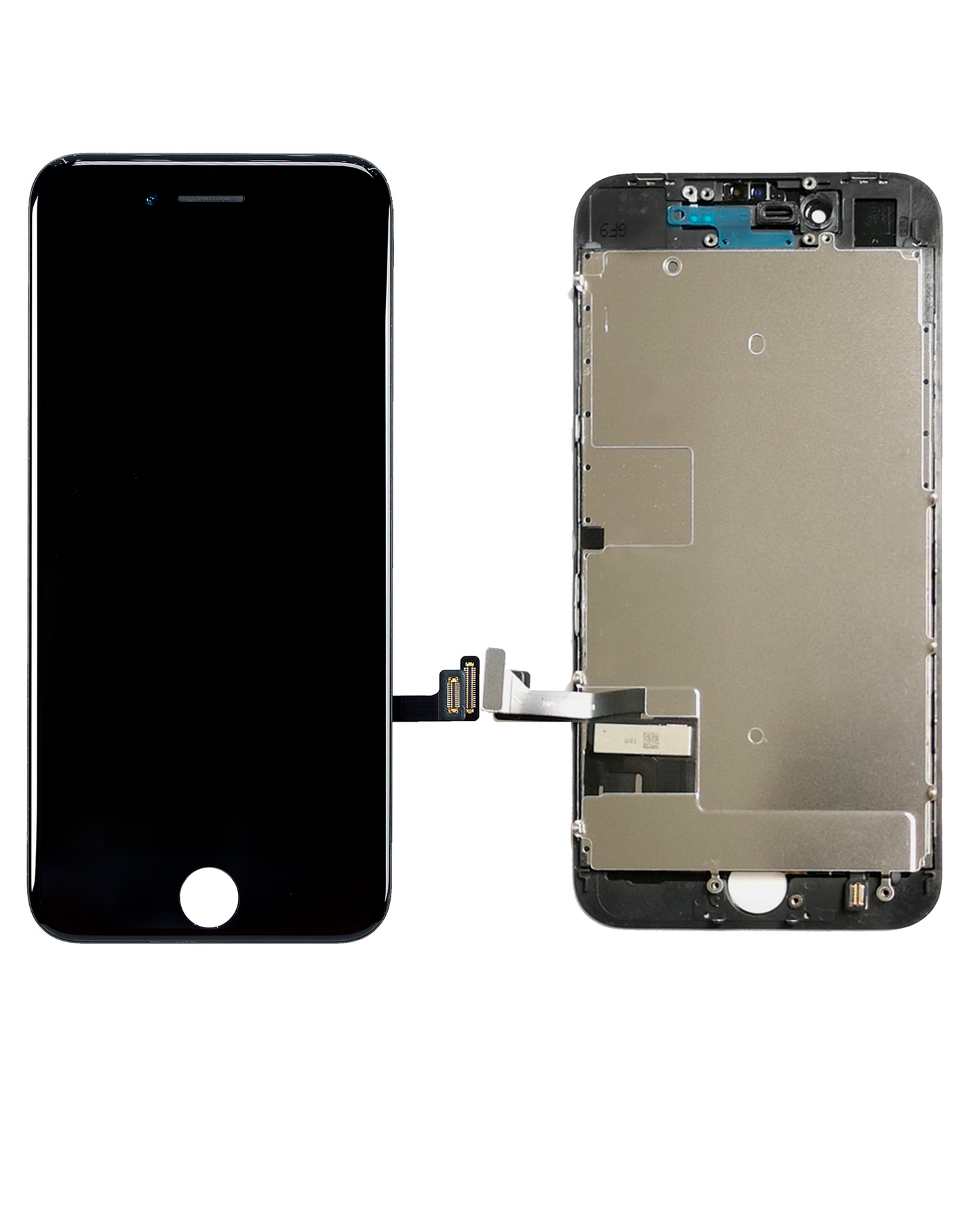 LCD Assembly With Steel Plate Compatible For iPhone 8 / SE (2020 / 2022) (Aftermarket Pro: Incell) (Black)