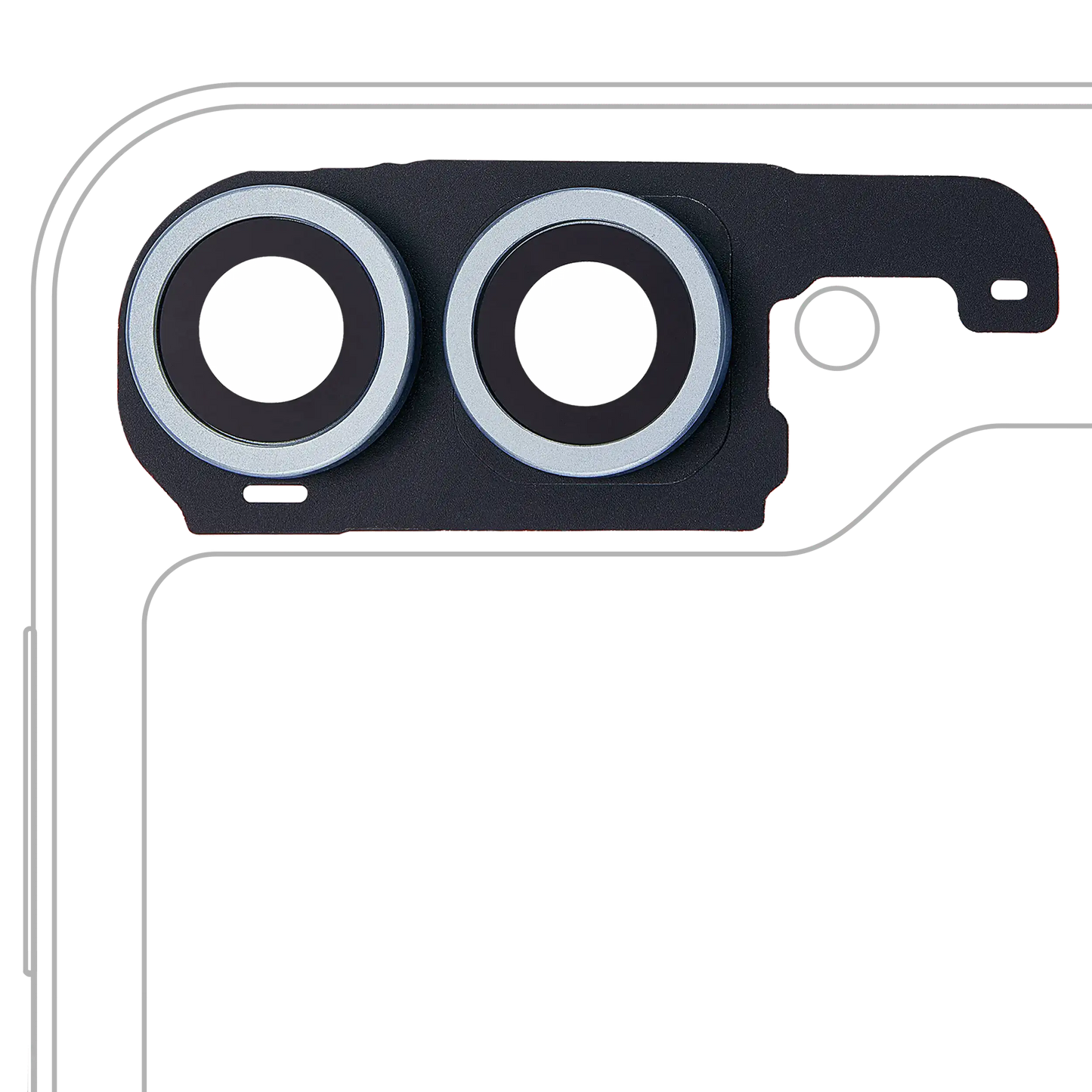 Back Camera Lens With Cover Bezel Ring For Samsung Galaxy Z Flip 6 5G (F741) (Premium) (Blue)
