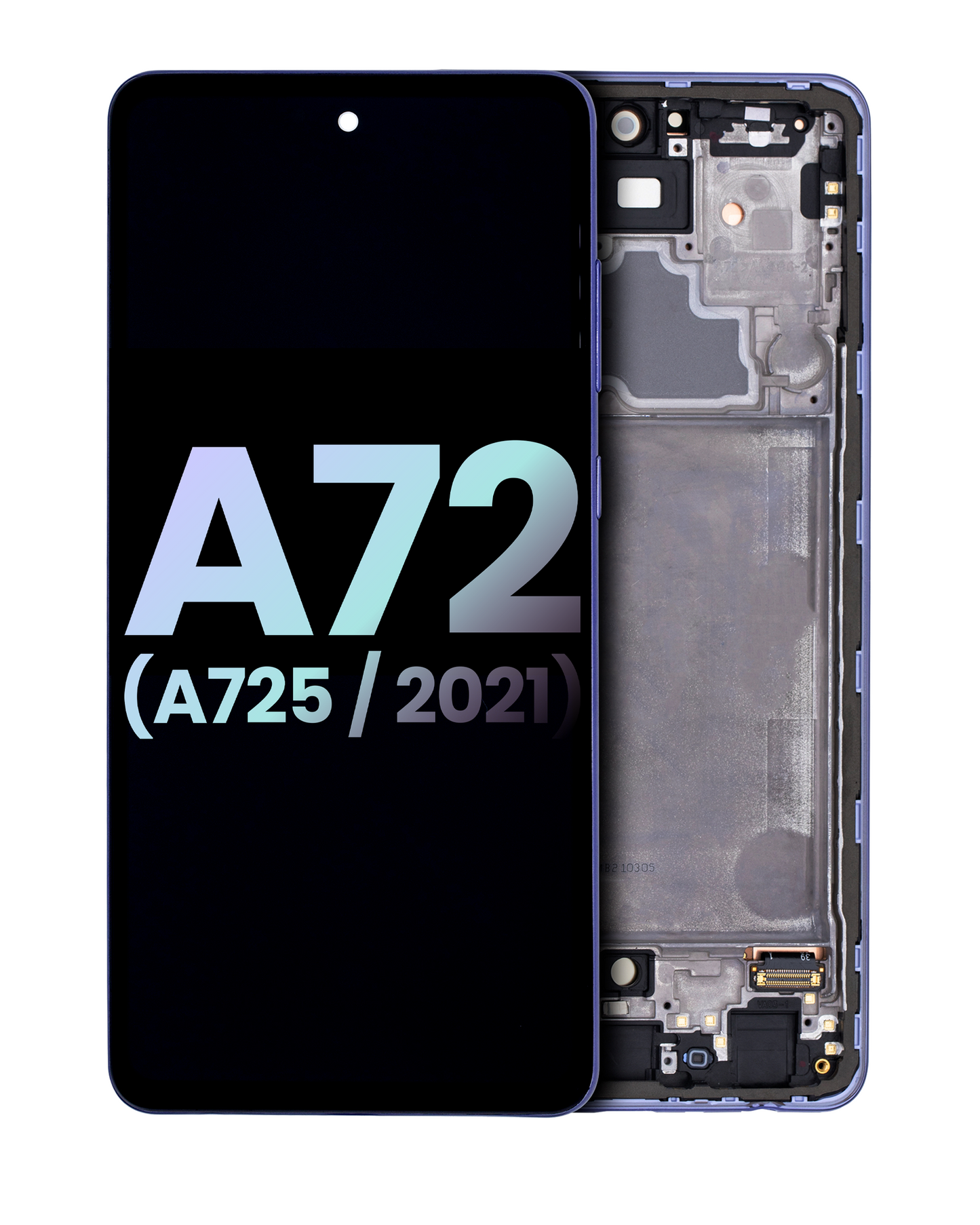 OLED Assembly With Frame For Samsung Galaxy A72 (A725 / 2021) (Service Pack) (Awesome Violet)