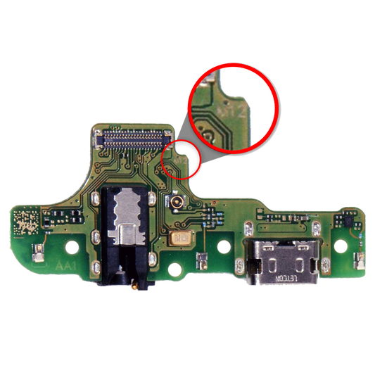 Charging Port With Board For Samsung Galaxy A20s (A207F / 2019) (M12) (International Version) (Aftermarket Plus)