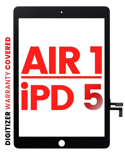 Digitizer For iPad Air 1 / iPad 5 (2017) (No Home Button Installed) (Aftermarket Pro: XO7) (Black)