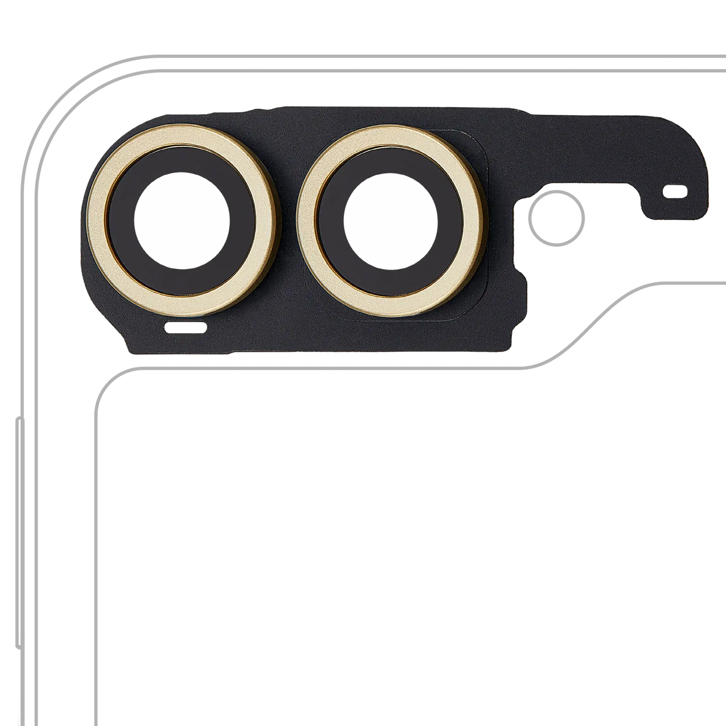 Back Camera Lens With Cover Bezel Ring For Samsung Galaxy Z Flip 6 5G (F741) (Premium) (Yellow)