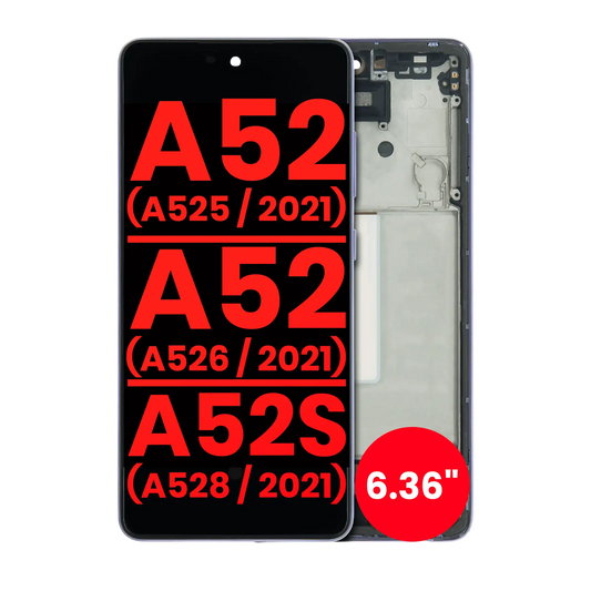 OLED Assembly With Frame For Samsung Galaxy A52 4G (A525 / 2021) / A52 5G (A526 / 2021) / A52S 5G (A528 / 2021) (6.36") (Aftermarket Plus) (Awesome Violet)