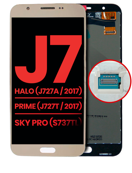 LCD Assembly Without Frame Only For Samsung Galaxy J7 Halo (J727A / 2017) / J7 Prime (J727T / 2017) / J7 Sky Pro (S737TL) (Aftermarket Plus) (Gold)