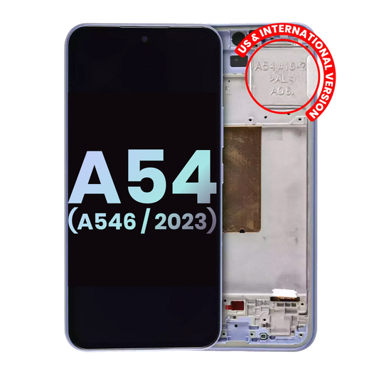 OLED Assembly With Frame For Samsung Galaxy A54 5G (A546 / 2023) (US & International Version) (Service Pack) (Violet)