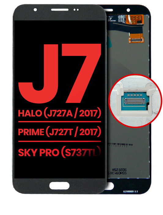LCD Assembly Without Frame Only For Samsung Galaxy J7 Halo (J727A / 2017) / J7 Sky Pro (S737TL) (Aftermarket Plus) (Silver / Gray)
