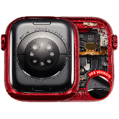 Housing Assembly Compatible For Watch Series 8 (41MM) (Used OEM Pull: Grade A) (GPS Version) (Aluminum / Red)