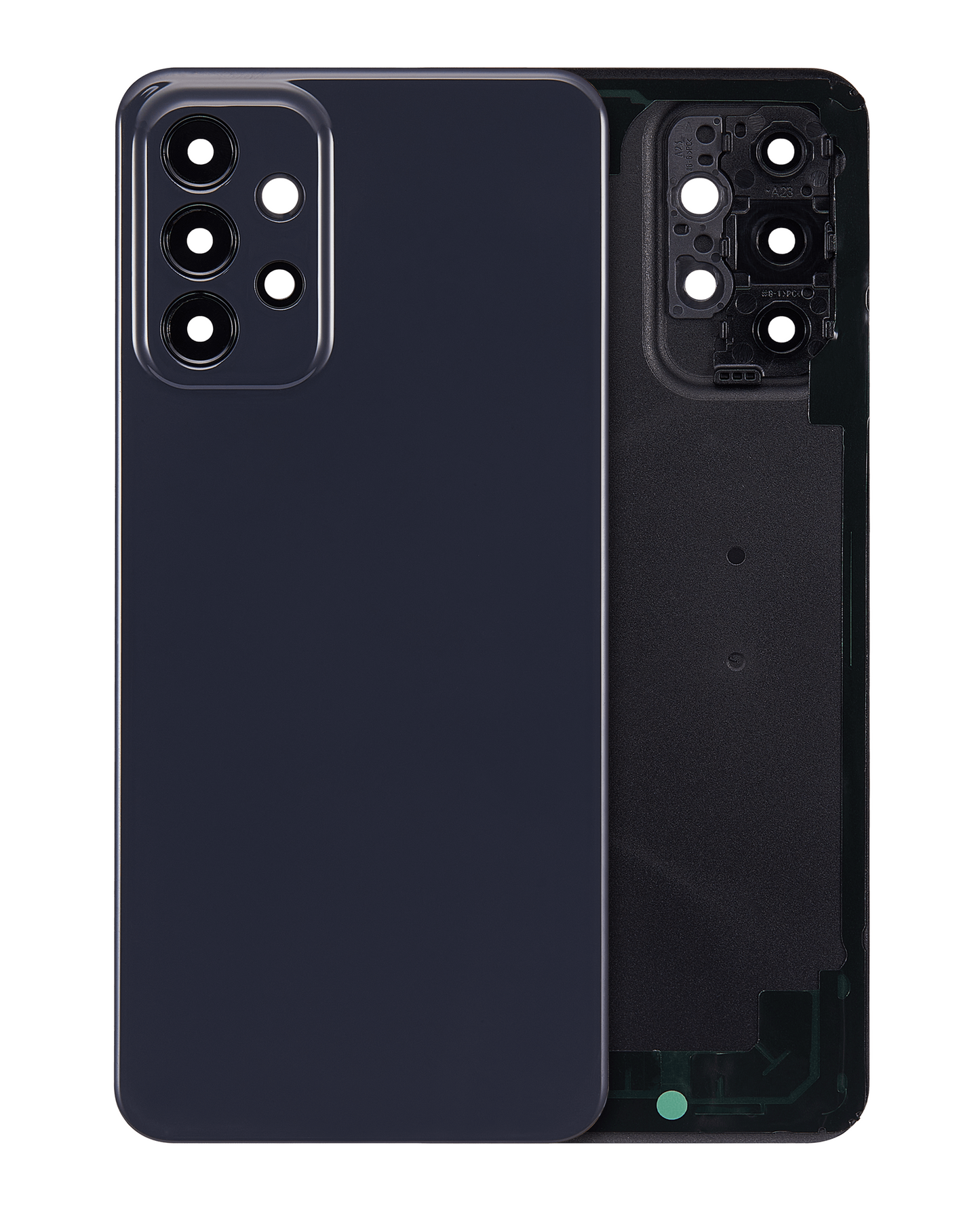Back cover Glass For Samsung Galaxy A23 (A235 / 2022) (Aftermarket Plus) (Black)