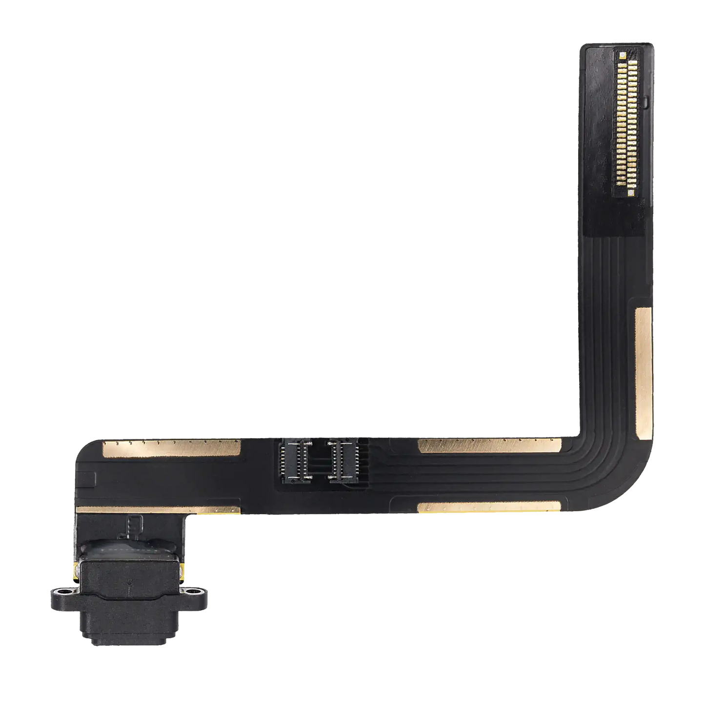 Charging Port Flex Cable For iPad Air 1 / iPad 5 (2017) / iPad 6 (2018) (Soldering Required) (Aftermarket Plus) (Black)