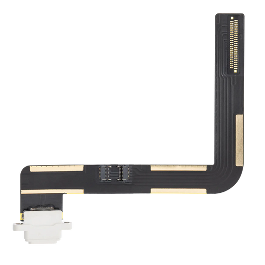 Charging Port Flex Cable For iPad Air 1 / iPad 5 (2017) / iPad 6 (2018) (Soldering Required) (Aftermarket Plus) (White)