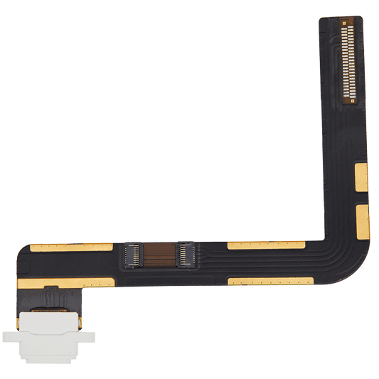 Charging Port Flex Cable For iPad 7 (2019) / iPad 8 (2020) / iPad 9 (2021) (Used OEM Pull: Grade A) (White)