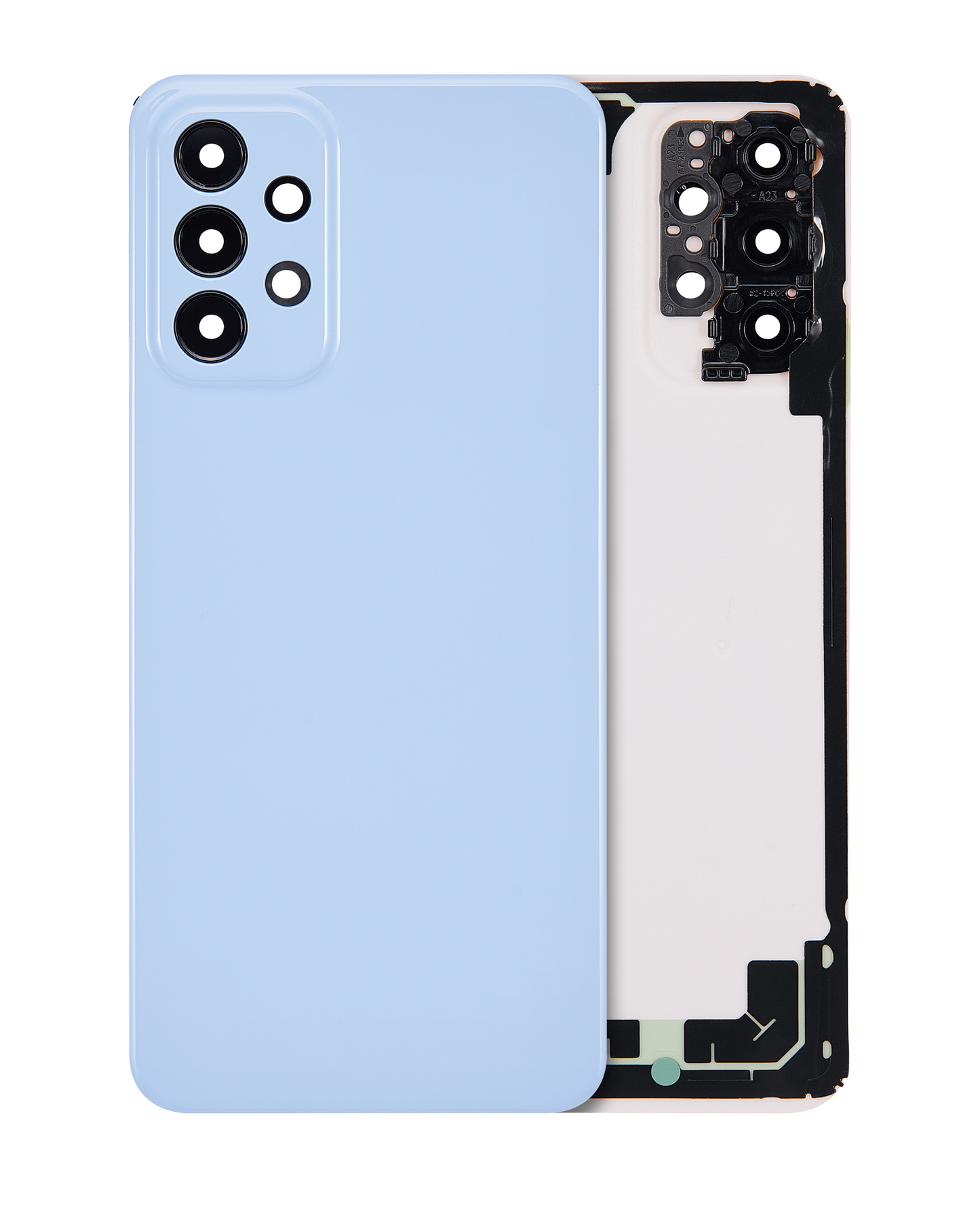 Back cover Glass For Samsung Galaxy A23 (A235 / 2022) (Aftermarket Plus) (Blue)