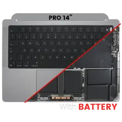 Top Case Assembly With Battery And Keyboard For MacBook Pro 14" A2442 (2021) Pro / Max / Pro 14" A2779 (2023) (German Keyboard) (Space Gray)