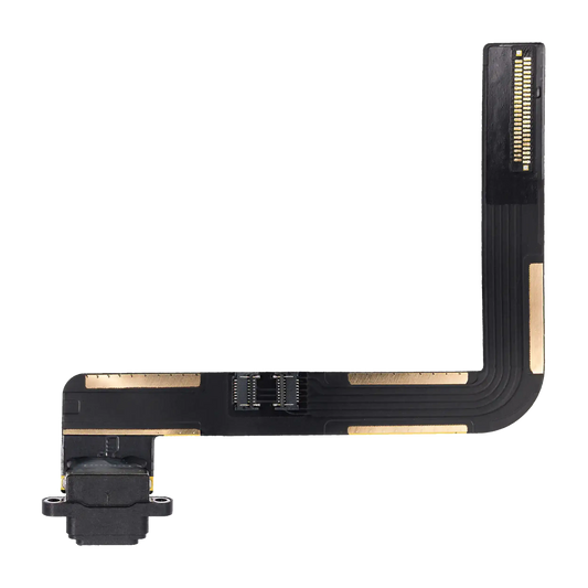 Charging Port Flex Cable For iPad Air 1 / iPad 5 (2017) / iPad 6 (2018) (Soldering Required) (Premium) (Black)