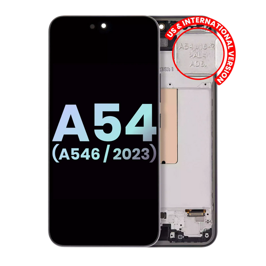 OLED Assembly With Frame For Samsung Galaxy A54 5G (A546 / 2023) (US & International Version) (Service Pack) (Graphite)