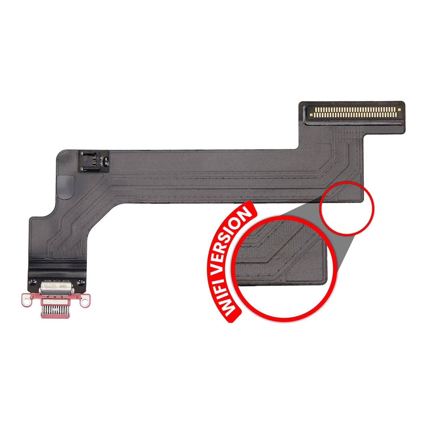 Charging Port Flex Cable For iPad 10 (2022) (WiFi Only) (Premium) (Pink)