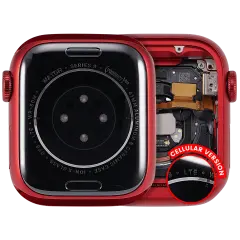 Housing Assembly Compatible For Watch Series 9 (41MM) (Used OEM Pull: Grade A) (Cellular Version) (Aluminum / Red)