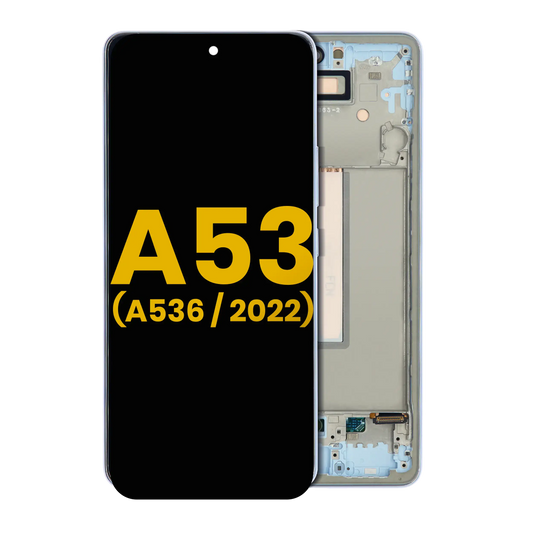 OLED Assembly With Frame For Samsung Galaxy A53 5G (A536 / 2022) (Refurbished) (Blue)