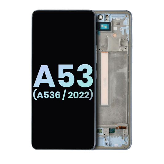 OLED Assembly With Frame For Samsung Galaxy A53 5G (A536 / 2022) (Service Pack) (Blue)