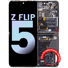 Inner OLED Assembly With Frame For Samsung Galaxy Z Flip 5 5G (US & International) (Service Pack) (Graphite)