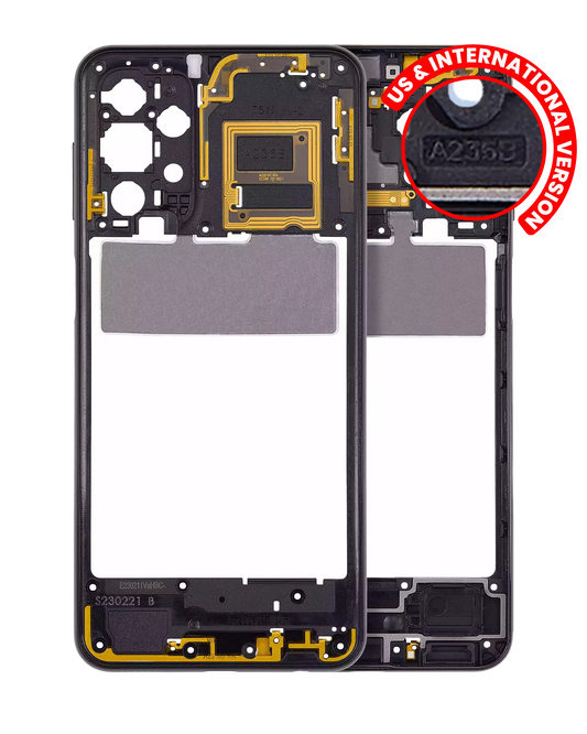 Mid-Frame Housing For Samsung Galaxy A23 5G (A236B / 2022) (International Version) (Black)