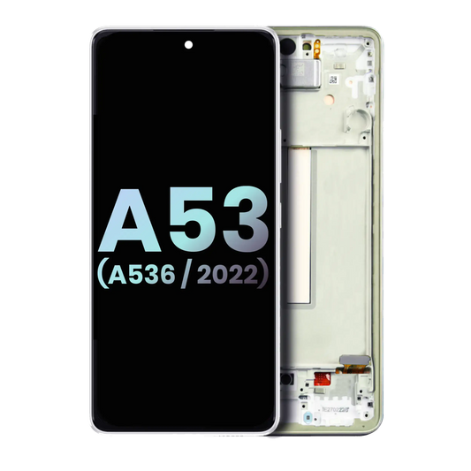 OLED Assembly With Frame For Samsung Galaxy A53 5G (A536 / 2022) (Service Pack) (White)