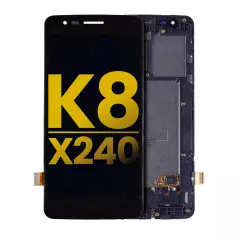 LCD Assembly With Frame For LG K8 (2017) / Aristo (International Version) (Refurbished) (Black)