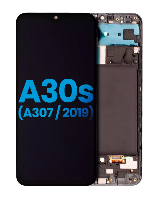 LCD Assembly With Frame (Without Finger Print Sensor) For Samsung Galaxy A30s (A307 / 2019) (Aftermarket: Incell) (All Colors)