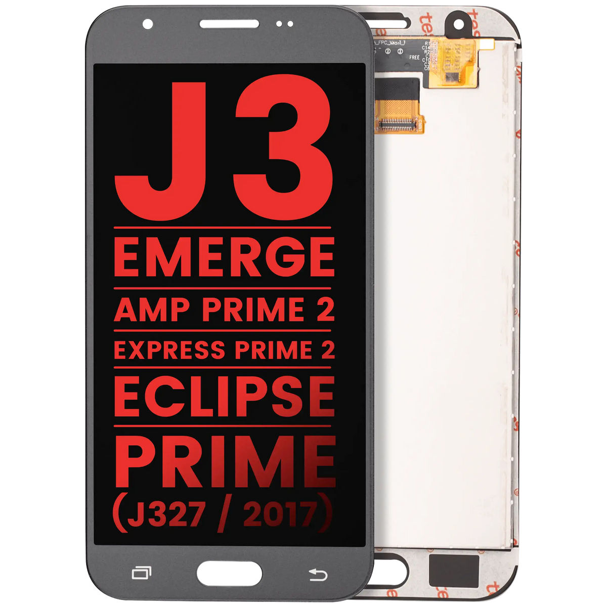 LCD Assembly Without Frame For Samsung Galaxy J3 / Emerge / Amp Prime 2 / Express Prime 2 / Eclipse / Prime (J327 / 2017) (Aftermarket Plus) (Silver / Gray)