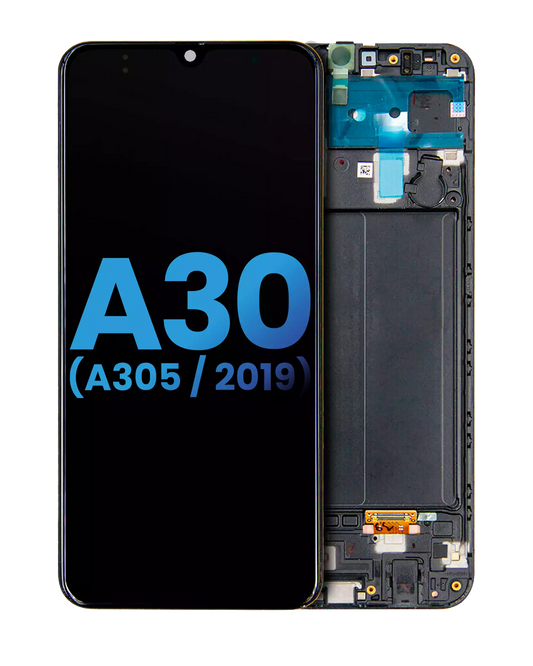 LCD Assembly With Frame For Samsung Galaxy A30 (A305 / 2019) (Aftermarket: Incell) (All Colors)