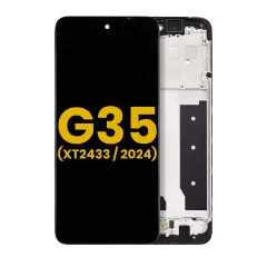 LCD Assembly With Frame For Motorola Moto G35 5G (XT2433 / 2024) (Refurbished) (All Colors)