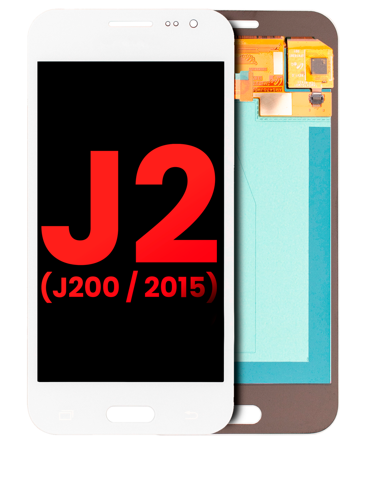 OLED Assembly Without Frame For Samsung Galaxy J2 (J200 / 2015) (Aftermarket Plus) (White)