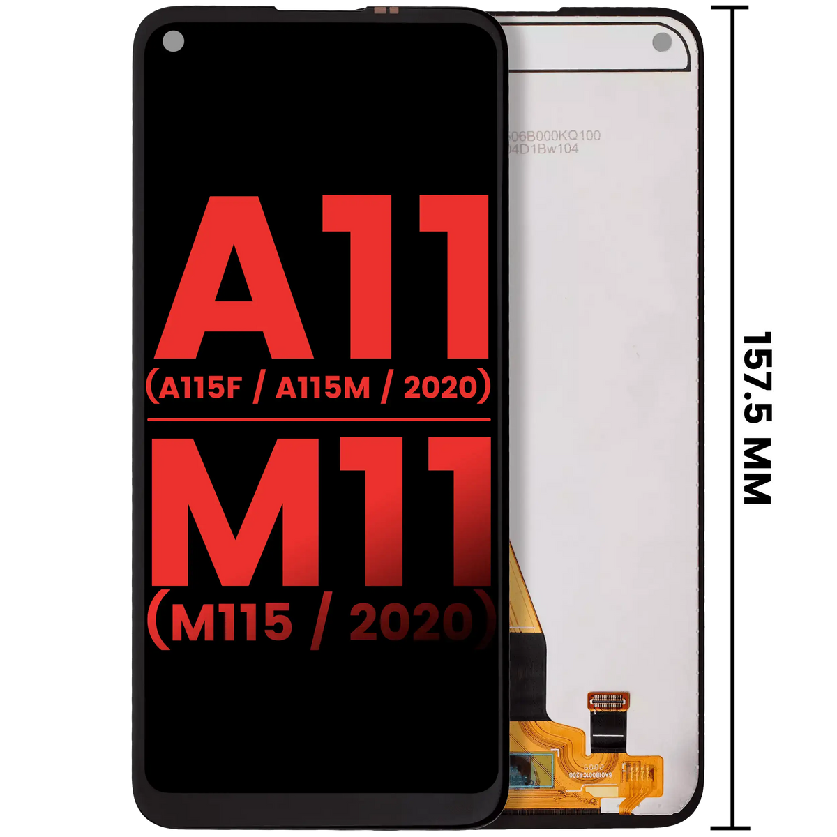 LCD Assembly Without Frame For Samsung Galaxy A11 (A115F / A115M / 2020) M11 (M115 / 2020) (International Version) (Aftermarket Plus) (All Colors)