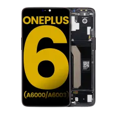 OLED Assembly With Frame For OnePlus 6 (A6000 / A6003) (Refurbished) (Midnight Black)