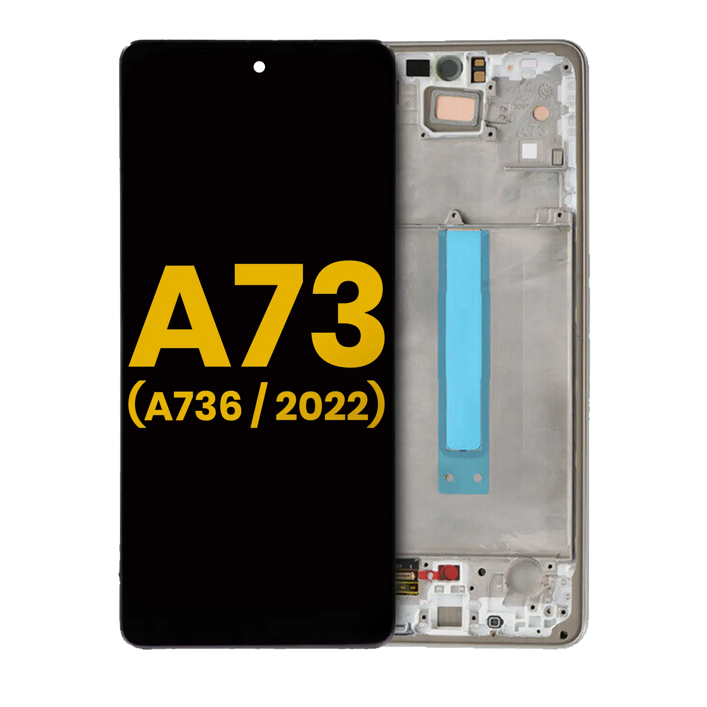 OLED Assembly With Frame For Samsung Galaxy A73 5G (A736 / 2022) (Refurbished) (White)