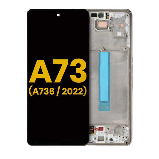 OLED Assembly With Frame For Samsung Galaxy A73 5G (A736 / 2022) (Refurbished) (White)