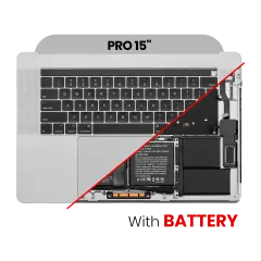Top Case with Battery and Keyboard (ANSI US) For MacBook Pro 15" A1990 (2018-2019) (Used OEM Pull: Grade A) (Space Gray)
