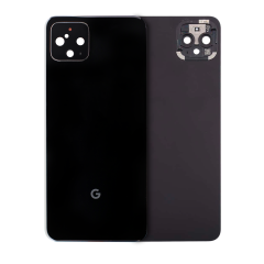Back Glass For Google Pixel 4 (Genuine OEM) (Just Black)