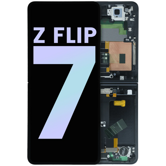 Inner OLED Assembly With Frame For Samsung Galaxy Z Flip 7 5G (US & International) (Service Pack) (Jet Black)